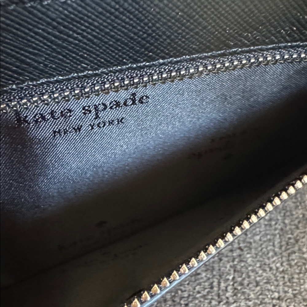 Kate Spade Staci Medium L-Zip Wristlet Black Leather Wallet NWT $139 - Picture 8 of 8